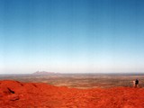 View from atop Uluru after a long climb