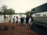 Typical bus situation in the Australian outback during the rainy season