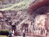 Dazu Rock Carvings. The water from the dragon's mouth is a live creek