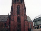 Frankfurt Cathedral, officially Imperial Dome of Saint Bartholomew, is a Roman Catholic Gothic church located in the heart of Frankfurt am Main, Germany. It is dedicated to Saint Bartholomew. It is the largest religious building in the city and a former collegiate church