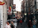 The crowded back streets of Amsterdam