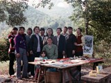 Chinese country folk, train stop