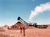 Looking for opals in mine talings, Coober Pedy, the  ‘Opal Mining Capital of the World’, central Australia