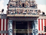 Sri Veeramakaliamman Temple, also known earlier as Soonambu Kambam Kovil, is a Hindu temple located in the middle of Little India in the southern part of Singapore. The temple started as a shrine dedicated to the Hindu goddess Kali and Parvati in 1855 before a temple was built by Bengali labourers in 188