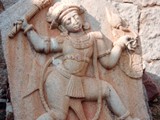 Bhima statue at Bhima gate, Hampi, Karnataka, India