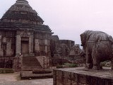 Konark Sun Temple is a 13th-century CE Hindu Sun temple at Konark about 35 kilometres northeast from Puri city on the coastline in Puri district, Odisha, India. The temple is attributed to king Narasingha Deva I of the Eastern Ganga dynasty about 1250 CE