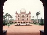 Safdarjung's tomb is a sandstone and marble mausoleum in Delhi, India. It was built in 1754 in the late Mughal Empire style for Nawab Safdarjung. The monument has an ambience of spaciousness and an imposing presence with its domed and arched red, brown and white coloured structures.