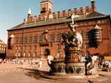 Copenhagen City Hall is the headquarters of the Copenhagen City Council as well as the Lord mayor of the Copenhagen Municipality, Denmark. The building is situated on City Hall Square in central Copenhagen.